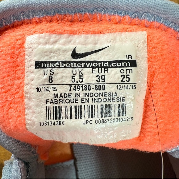 Nike Core Motion TR 2 Orange Running Shoes Sneakers Women’s Size 8 Lightweight‎ - Picture 8 of 12